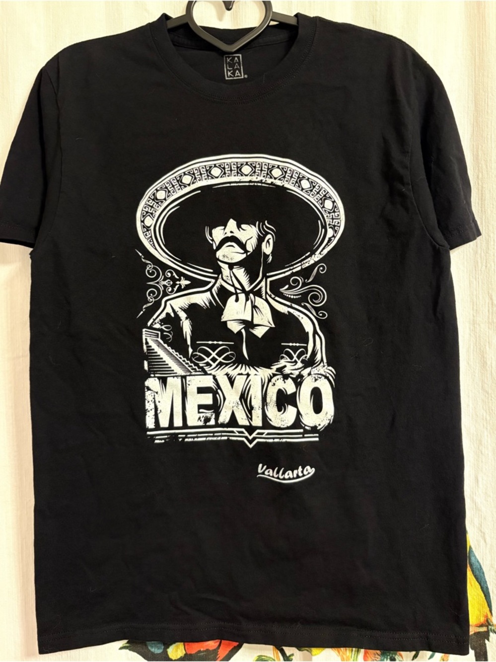 Black Mexico Cotton Graphic Tee -